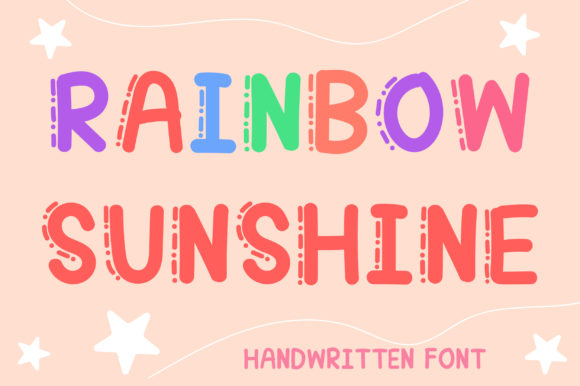 Discover Rainbow Sunshine: A Cheerful Display Font for Makers