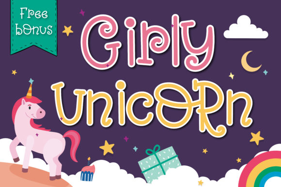 Girly Unicorn: A Sweet and Lovely Display Font for Creative Projects