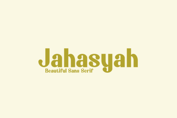 Jahasyah: A Modern and Sweet Display Font for Editorial Design