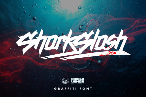 Sharklash: A Modern Graffiti Display Font for Urban Campaigns