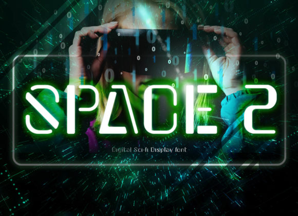 Space 2: A Futuristic Display Font for Creative Makers